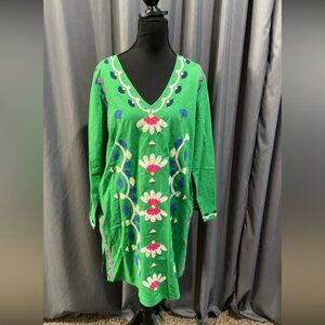 Francis Valentine, green Goldie tunic dress size large